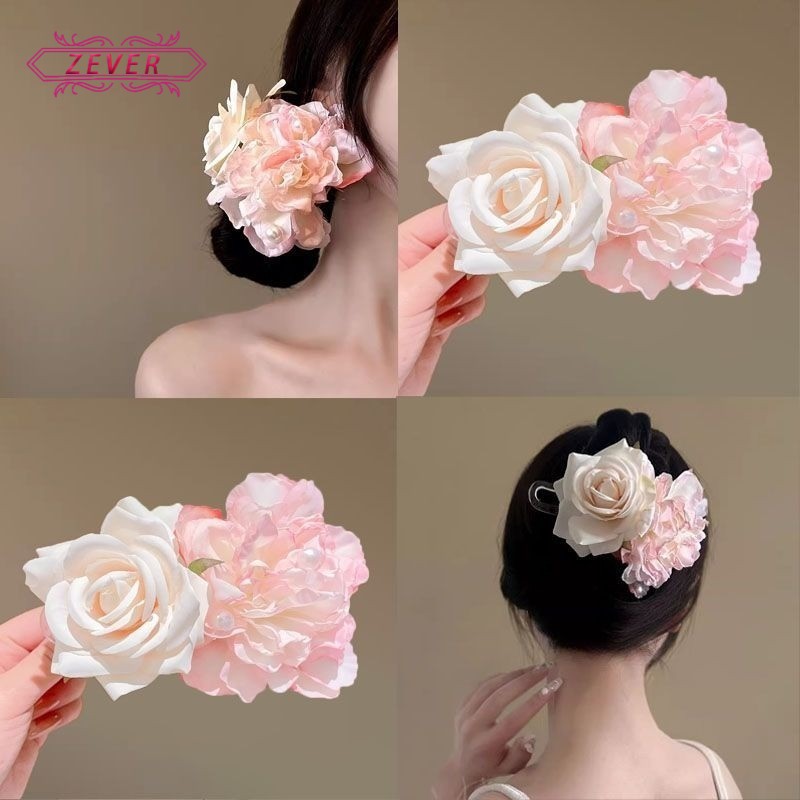 Kẹp tóc hình mỏ vịt Hàn Quốc thời trang mới, kiểu dáng dễ thương, kẹp sau đầu, hình hoa