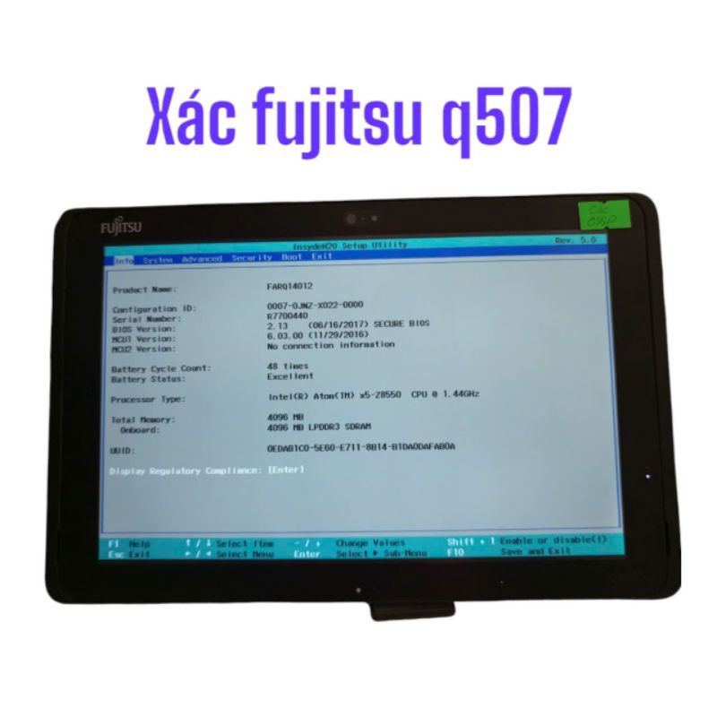 Bán xác máy tính bảng Fujitsu arrows tap Q509-Q508-Q507-Q506-Q5010