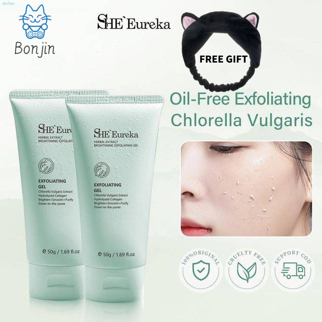 SHE Eureka Exfoliating Gel Gentle Deep Cleansing Facial Body Scrub Blackhead Removal Reduces Dead Skin Care Product