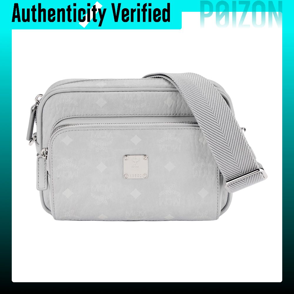 กระเป๋าสะพายข้าง กระเป๋าถือแฟชั่น MCM Aren Visetos Nappa Leather Trim กระเป๋าสะพายไหล่ Small Women's สีเทา MMRAAKC02FP001 ราคา 32,810 บาท*ส่งฟรี