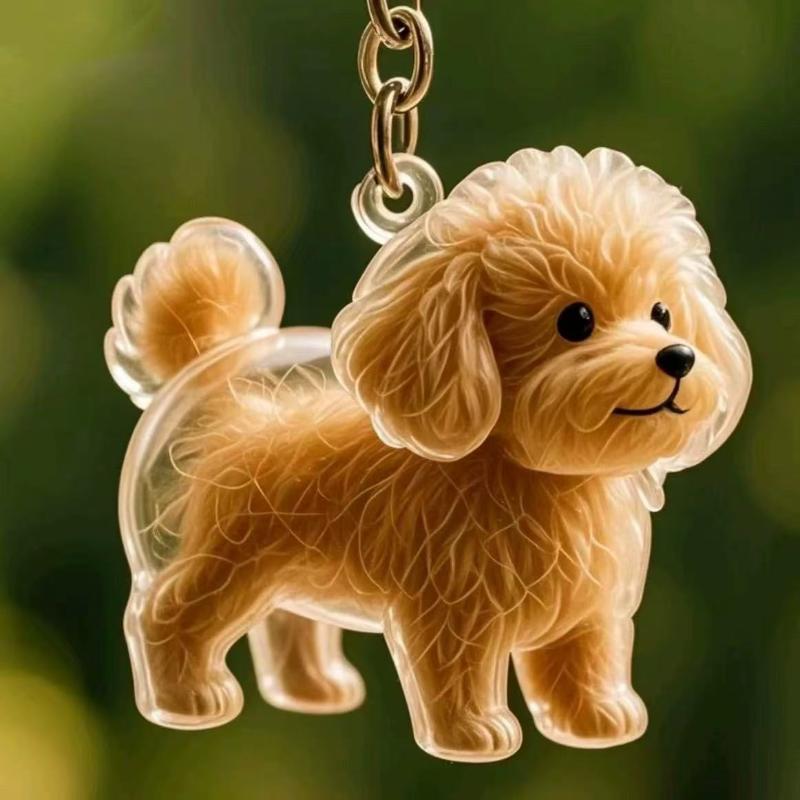 PICOK Con Chó Hình Dạng Pet Tóc Lưu Trữ Hộp Trong Suốt DIY Handmade Pet Tóc Keychain Ba Lô Trang Trí Nội Thất Phụ Kiện Lưu Niệm Bộ Sưu Tập Quà Tặng - 8