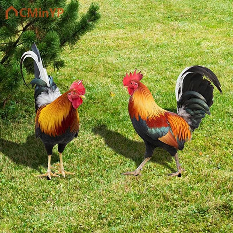 CMinYP รูปปั้นไก่ในสวนรูปปั้นไก่รูปปั้นไก่สำหรับตกแต่งลานรูปปั้นไก่ทนฝนสำหรับสวนหลังบ้านตกแต่งกลางแจ้ง ราคา 48 บาท*ส่งฟรี