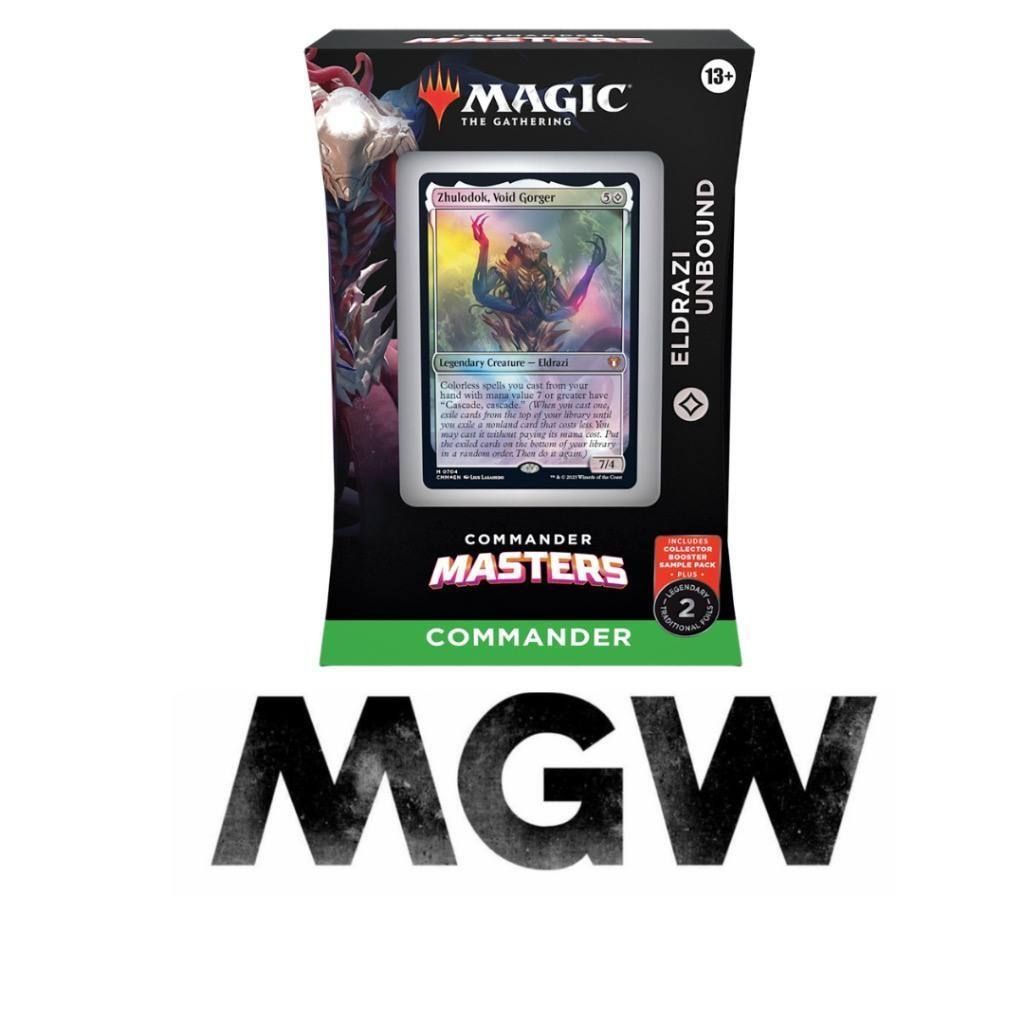  Magic: The Gathering Commander Masters Commander Deck - Eldrazi  Unbound (100-Card Deck, 2-Card Collector Booster Sample Pack + Accessories)  : Toys & Games