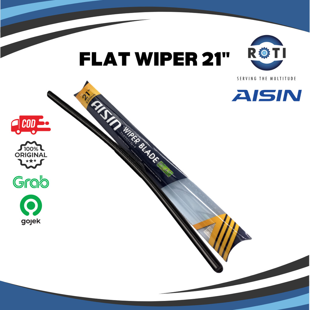 WIPER BLADE AISIN FLAT U-HOOK 21 INCH AWBFH-621 Harga 85,000 rupiah*Gratis Ongkir