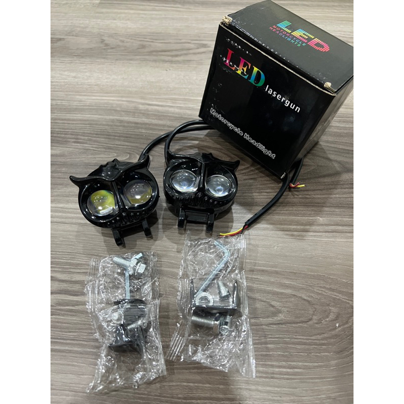Led bi trợ sáng cú mèo siêu sáng, 3 chế độ, chung điện 12v 24v