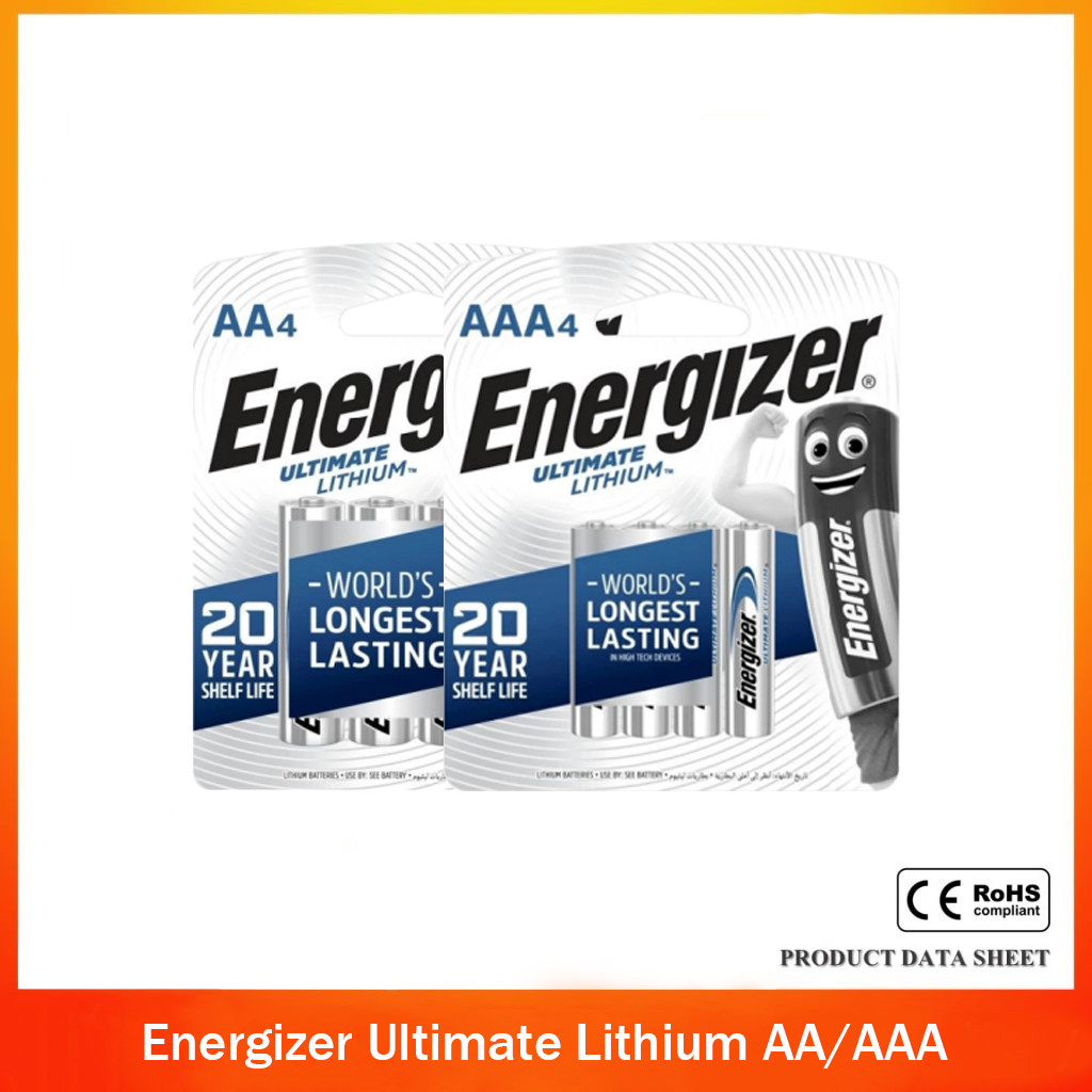 GENUINE Energizer Pin Lithium Sạc 1.5V AA / AAA