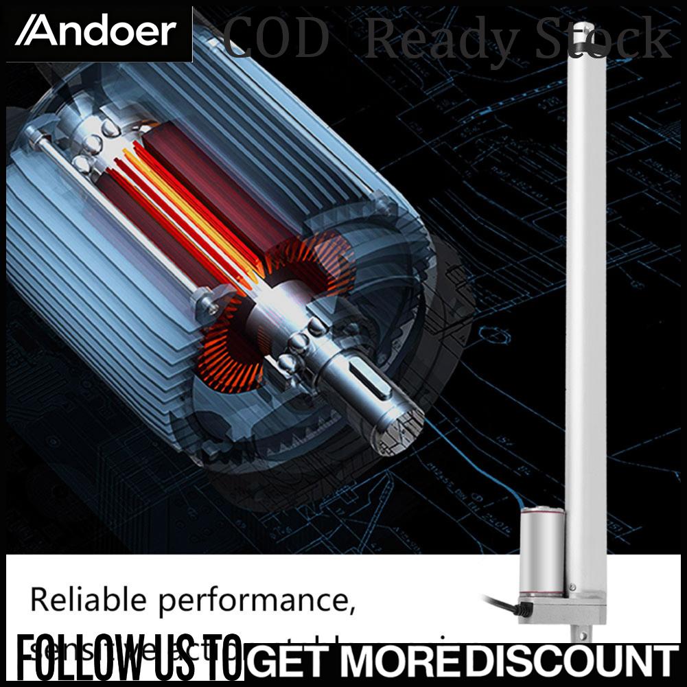 Andoer ERYUE Linear Actuator มอเตอร์ไฟฟ้า AllMetal ที่อยู่อาศัยจังหวะ 150-500 มม.Lift พร้อมยึดมุมขวาสำหรับรถยนต์/อุปกรณ์ (จังหวะ 500 มม.) ราคา 2,146 บาท*ส่งฟรี