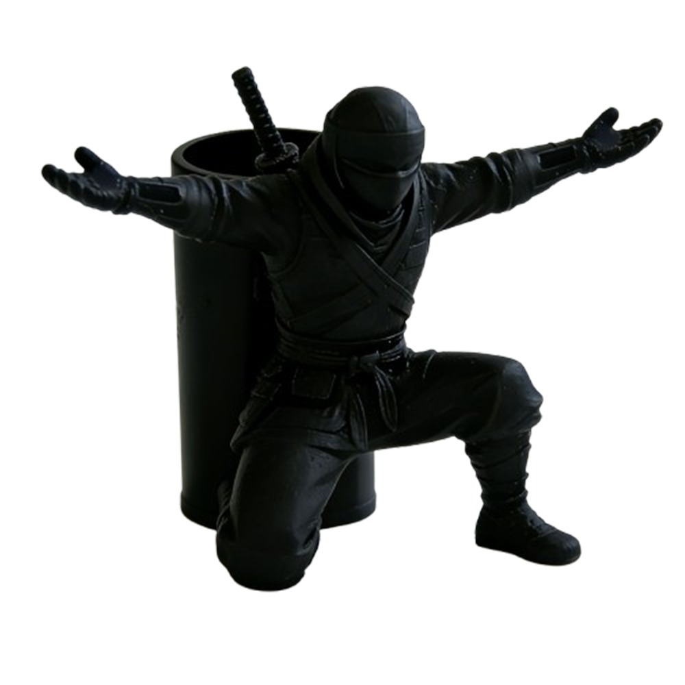 NBANLIKE Nhựa Giá đỡ bút Ninja Warrior Hài hước Đế chống trượt Đồ trang trí Ninja Kệ trưng bày và lưu trữ Ổn định Giá đỡ bút in 3D Văn phòng tại nhà