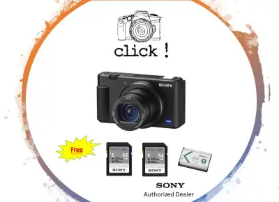 Sony ZV-1 Digital Camera (Free 2 X SONY SF-E64 CARD + SONY NP-BX1 BATTERY + CAMERA CASE + WRIST STRAP)