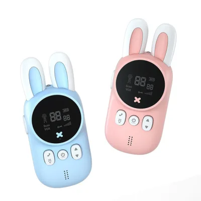 2PCS Children's Toy Walkie Talkie Kids Mini Baubles Handheld Transceiver 3KM Range UHF Radio Interphone Toys For Boys Girls Gift