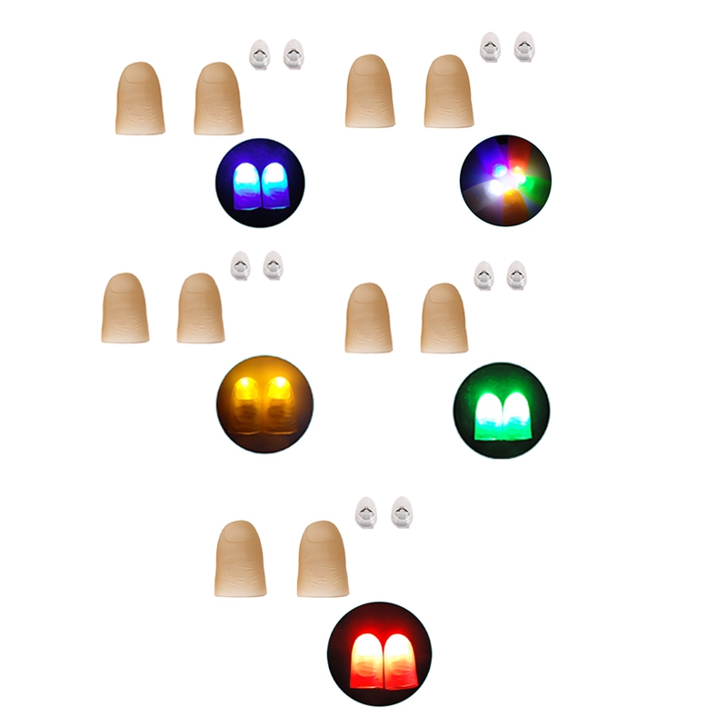 5 Pairs of LED Lights Flashing Finger Convenient Props Multifunctional Portable Light Electronic Accessories
