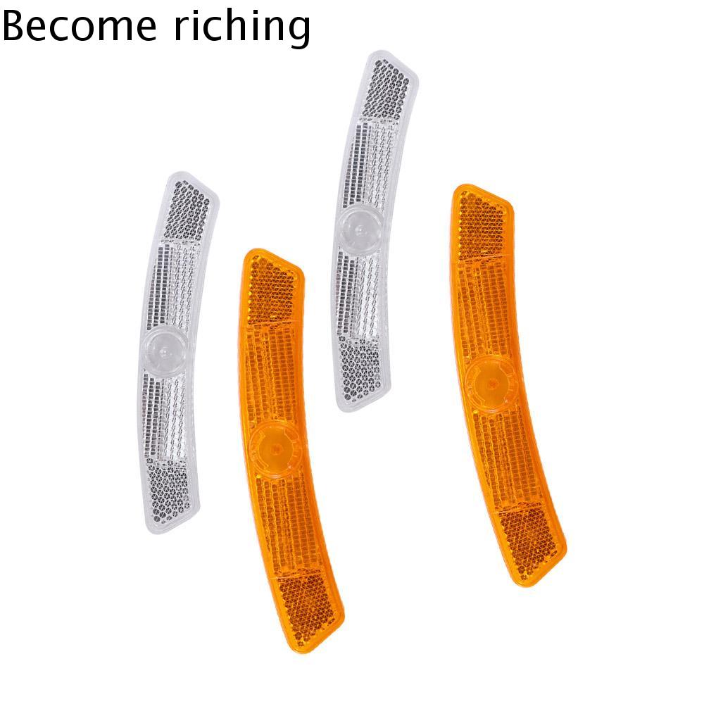 BECOME Trọng lượng nhẹ 2 cái Vành bánh xe Phản chiếu ánh sáng Gắn phản quang Đạp xe Tấm phản quang Bộ phản xạ ống Nói phản xạ Nói xe đạp