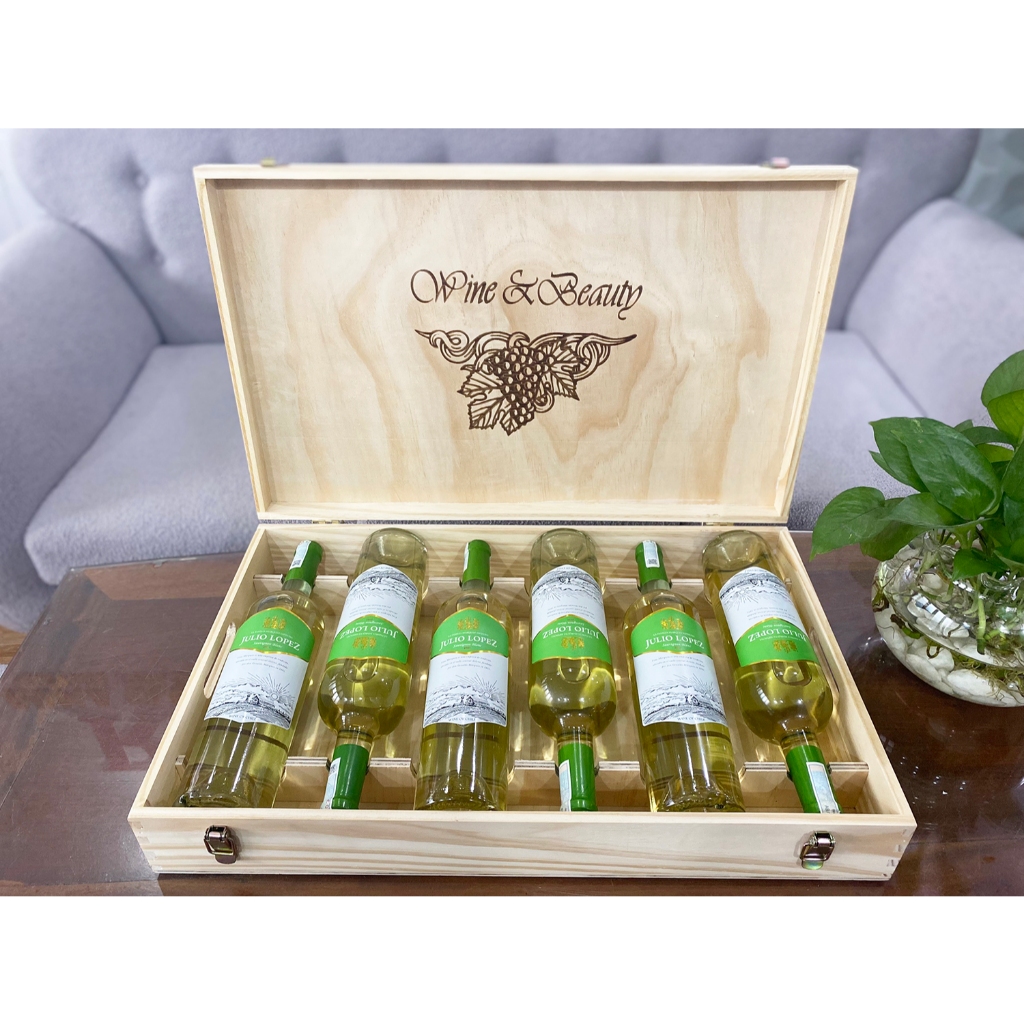Quà tặng cao cấp 6 chai vang Chile Julio Lopez Sauvignnon Blanc - dòng vang trắng