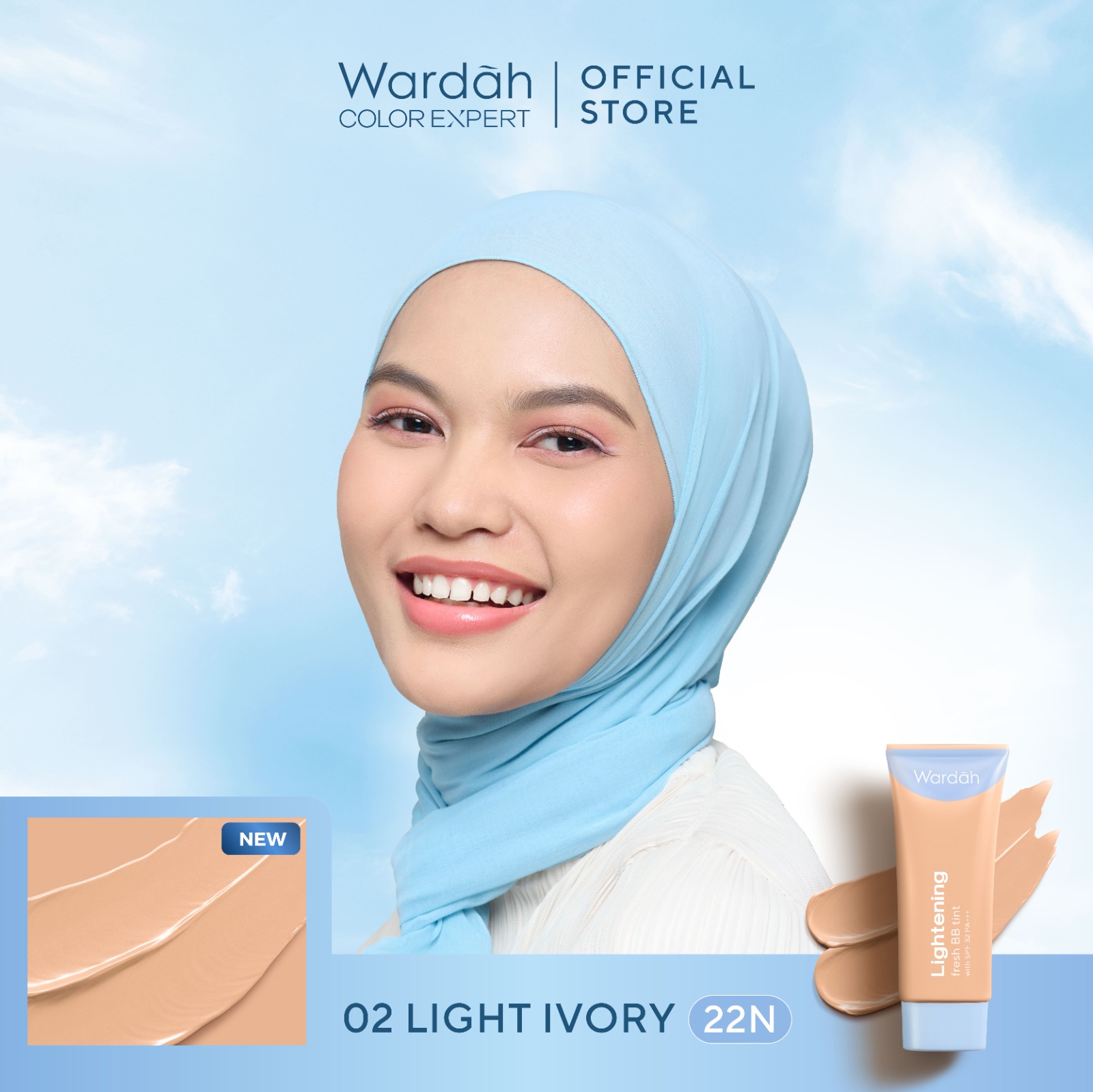 WARDAH BB Tint Lightening Fresh BB Tint 30ml - Base Makeup Super Ringan yang Diformulasikan denga...