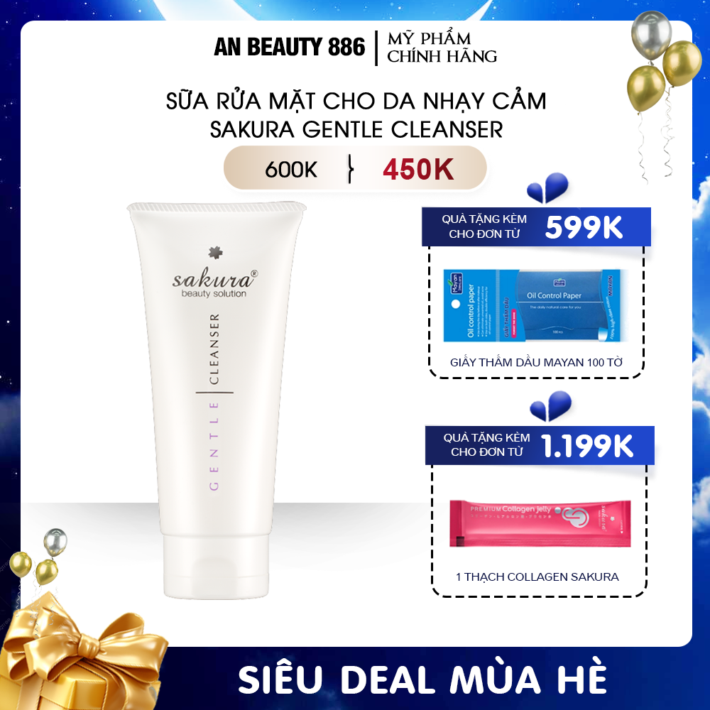 Sữa rửa mặt dành cho da nhạy cảm Sakura Gentle Cleanser 100ml