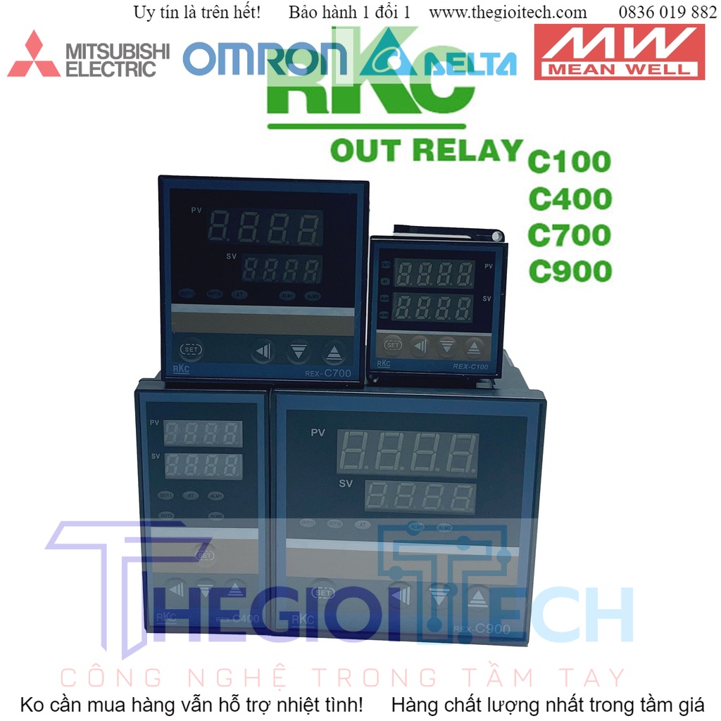 Bộ điều khiển nhiệt độ rkc rex-c100~c900 - out relay