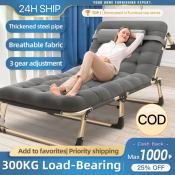 Foldable Bed with Foam Support - Portable and Heavy-Duty