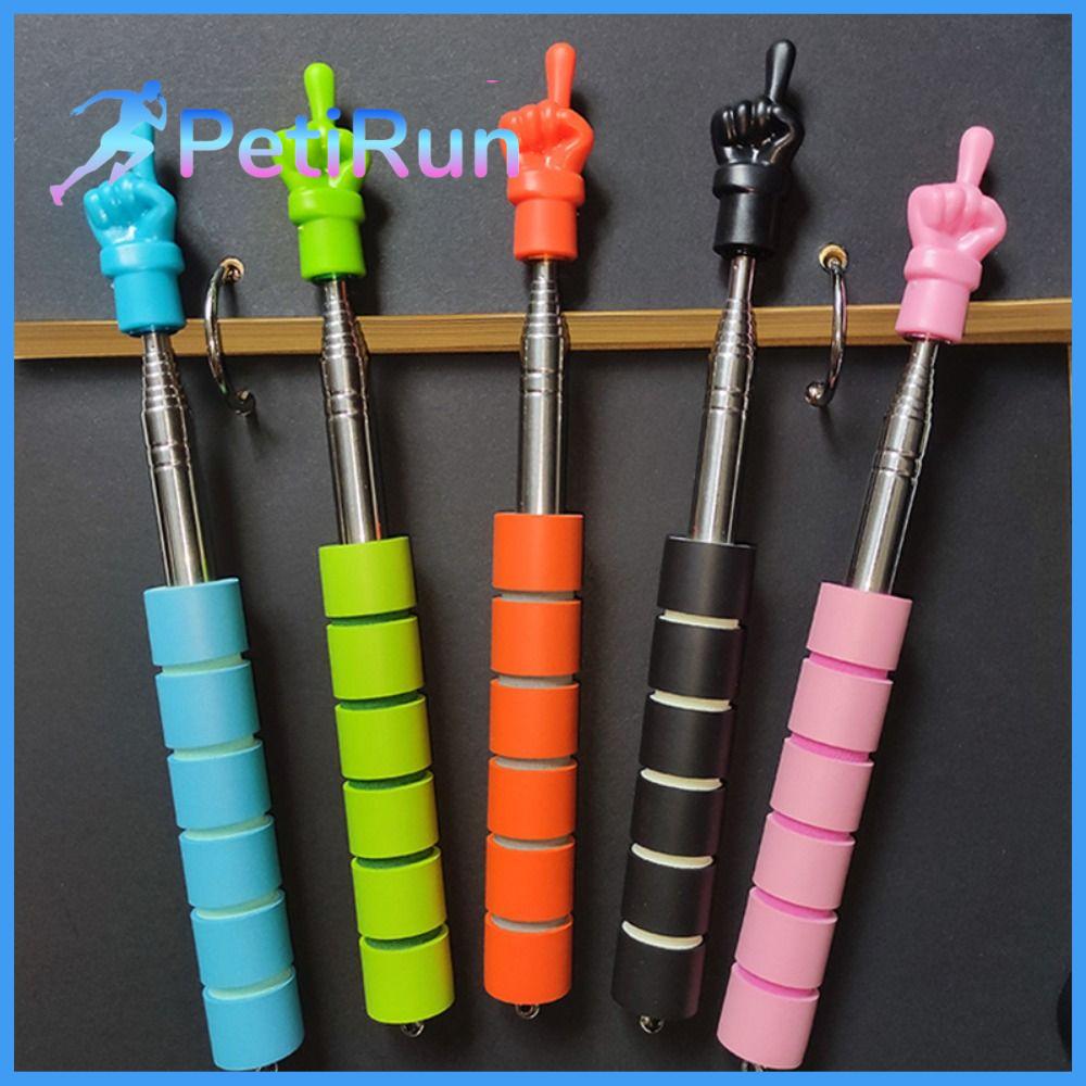 PETIRUN 1m Gậy dạy học Cầm tay Đầu ngón tay Con trỏ bảng trắng Sáng Tạo Thép không gỉ có thể dài Trường học văn phòng