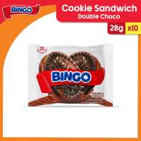 Bingo Double Choco Chocolate filled Choco Sandwich Cookies 28gx10