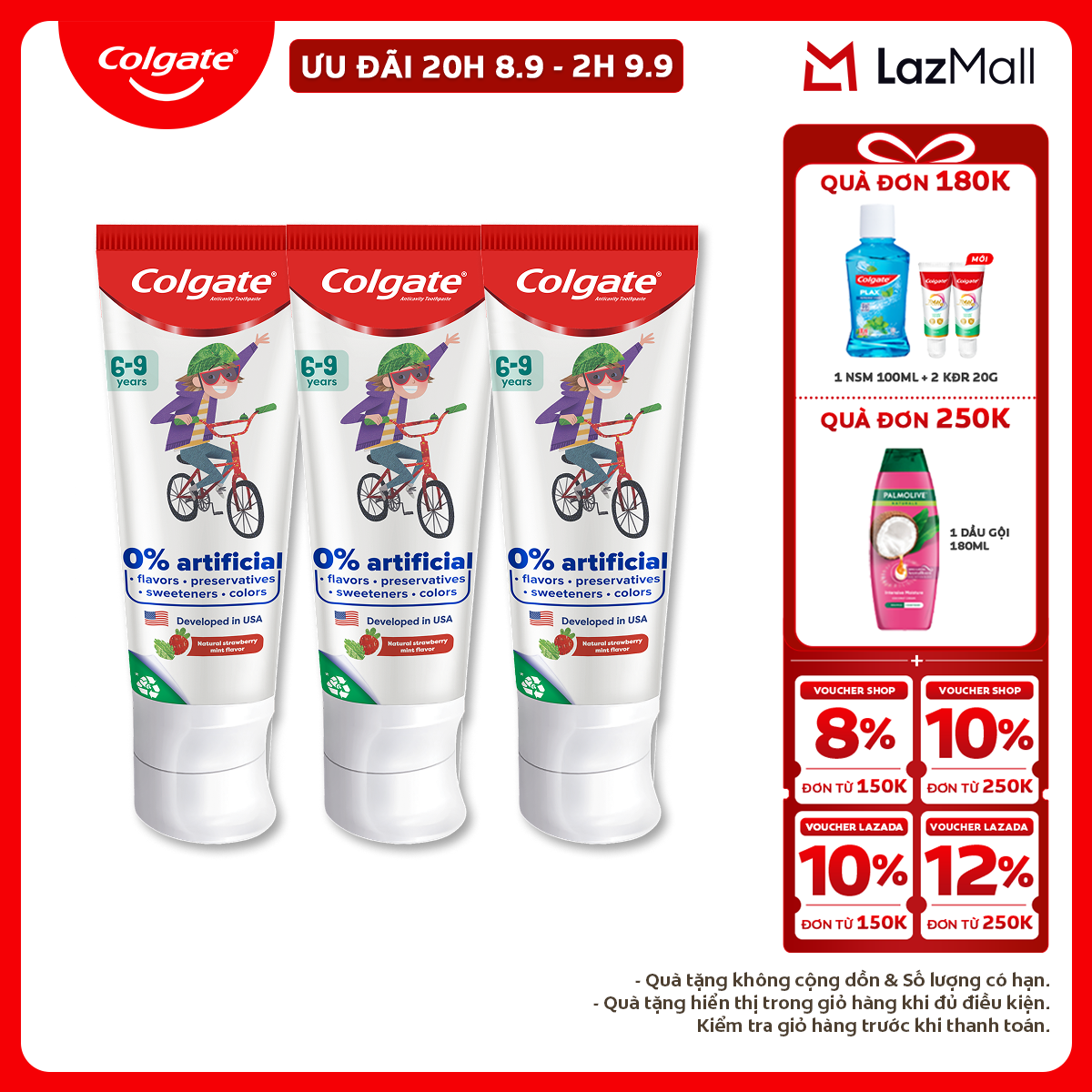 Colgate Kids Natural Strawberry 6–9