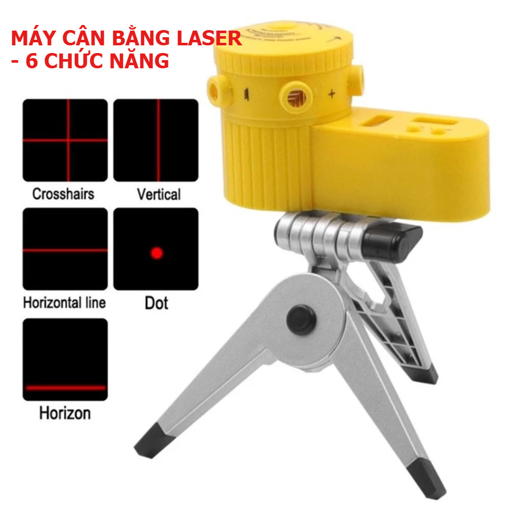 Máy Cân Bằng Tia Laser Đa Chức Năng 6 Chế Độ – Kèm Chân Tripod, Pin Sẵn Kim Khí TT