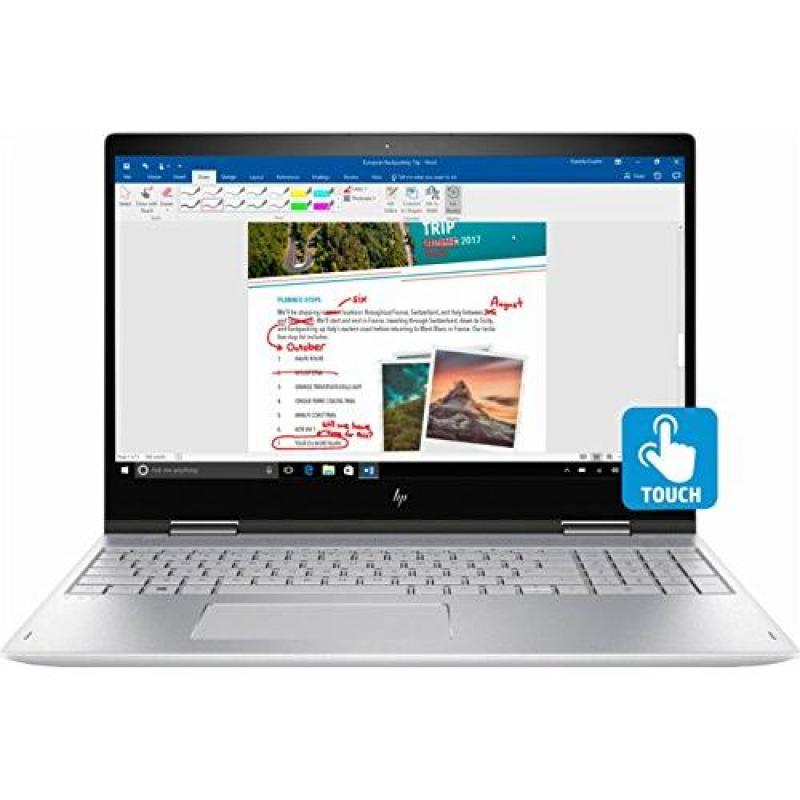 Newest HP 2-in-1 Convertible Micro-Edge 15.6 TouchScreen Flagship High Performance Laptop PC 8th Intel Core i5 8250U 12GB RAM Quad-Core 500G SSD Backlit keyboard FHD IR camera Win 10