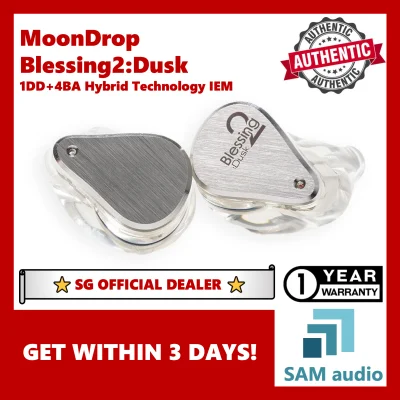 [SG] Moondrop Blessing 2 Dusk, 1DD special paper composite, 4BA Knowles / Softears, Hybrid HiFi In-Ear Earphones IEM