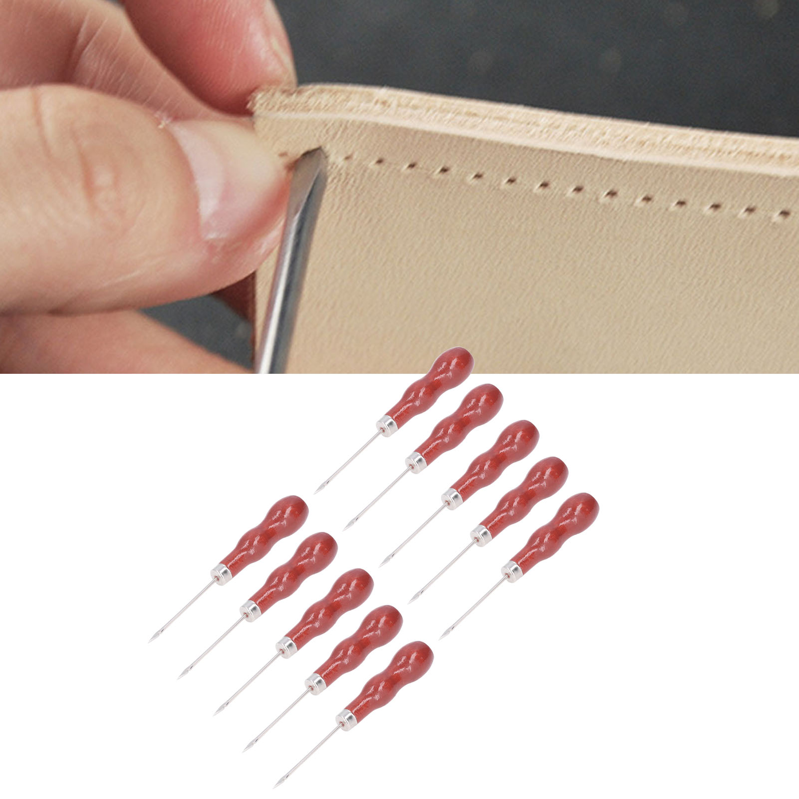 Cán bằng gỗ awl thâm nhập vải lỗ đục lỗ awls Ergonomic may khâu giày sửa chữa cho scribing cho Diy handmade
