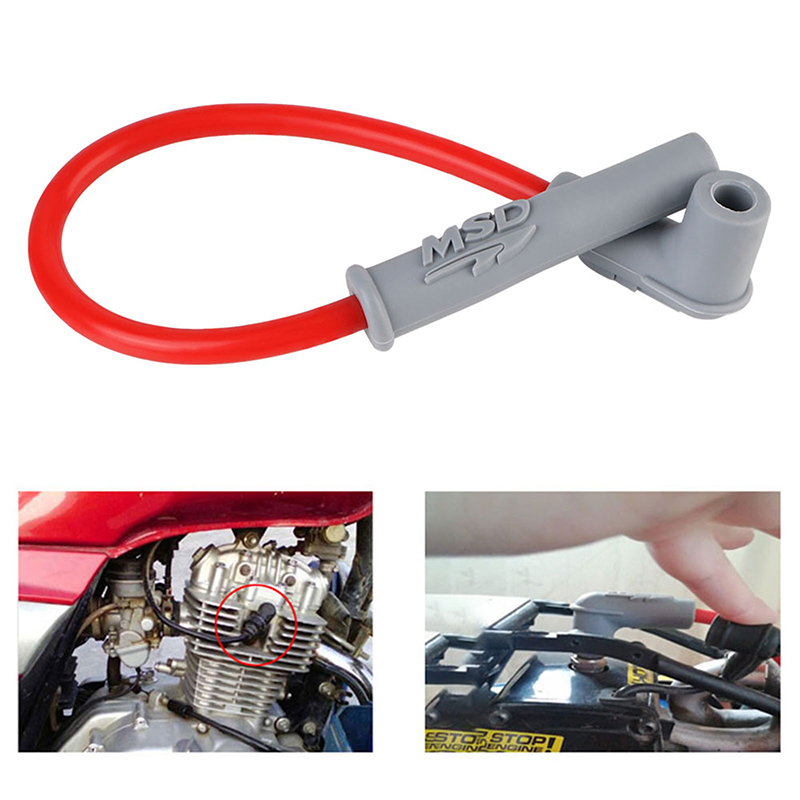 KHEI Xe máy đánh lửa Dây cuộn dây Booster Spark Plug Cap điện áp cao dây off-road Phụ tùng xe Phụ kiện MSD Booster dây
