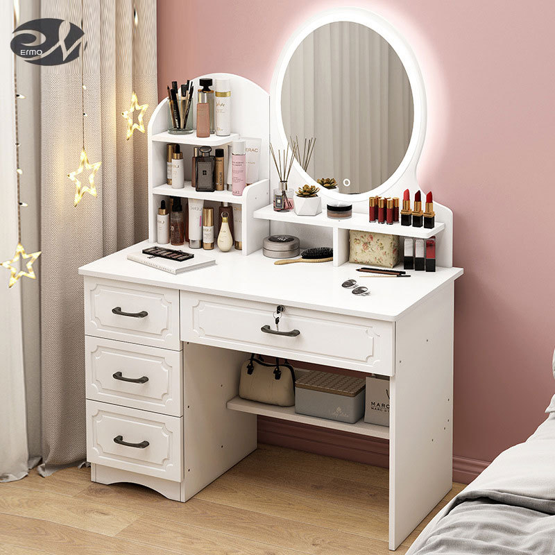 Dressing table, bedroom, Nordic modern minimalist small internet celebrity Instagram style dressing table, economy storage cabinet integrated ราคา 1,982 บาท*ส่งฟรี