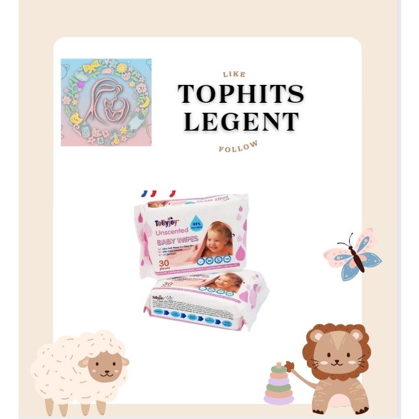 [Tollyjoy] Scented/Unscented Baby Wipes 30s x 2