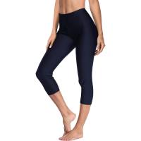 Charmo Swim Pants for Women High Waisted Swim Capris Swim Shorts Swimming Leggings