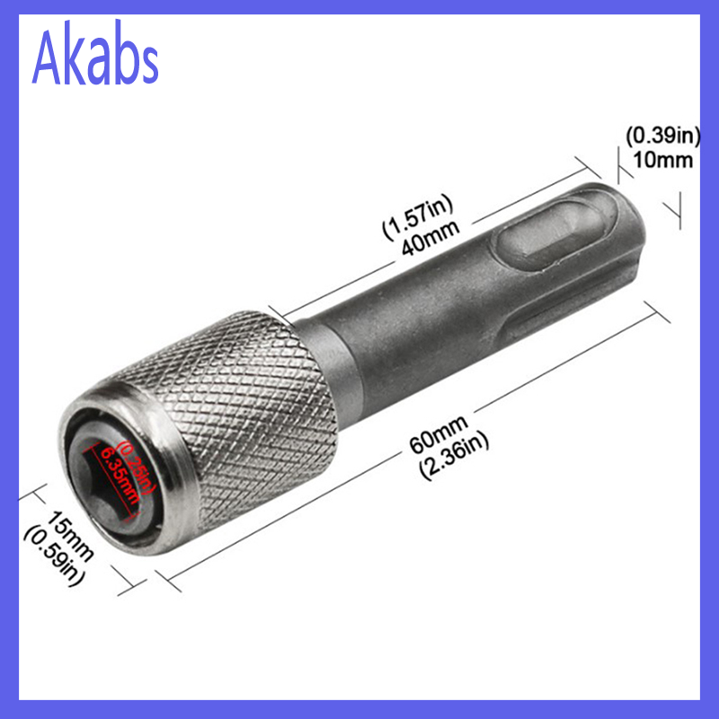 Akabs thuận tiện SDS Bộ chuyển đổi ổ cắm 1 4 ''chuôi lục giác giá cất tuốc nơ vít mũi khoan Adapter chuyển đổi cho mũi khoan