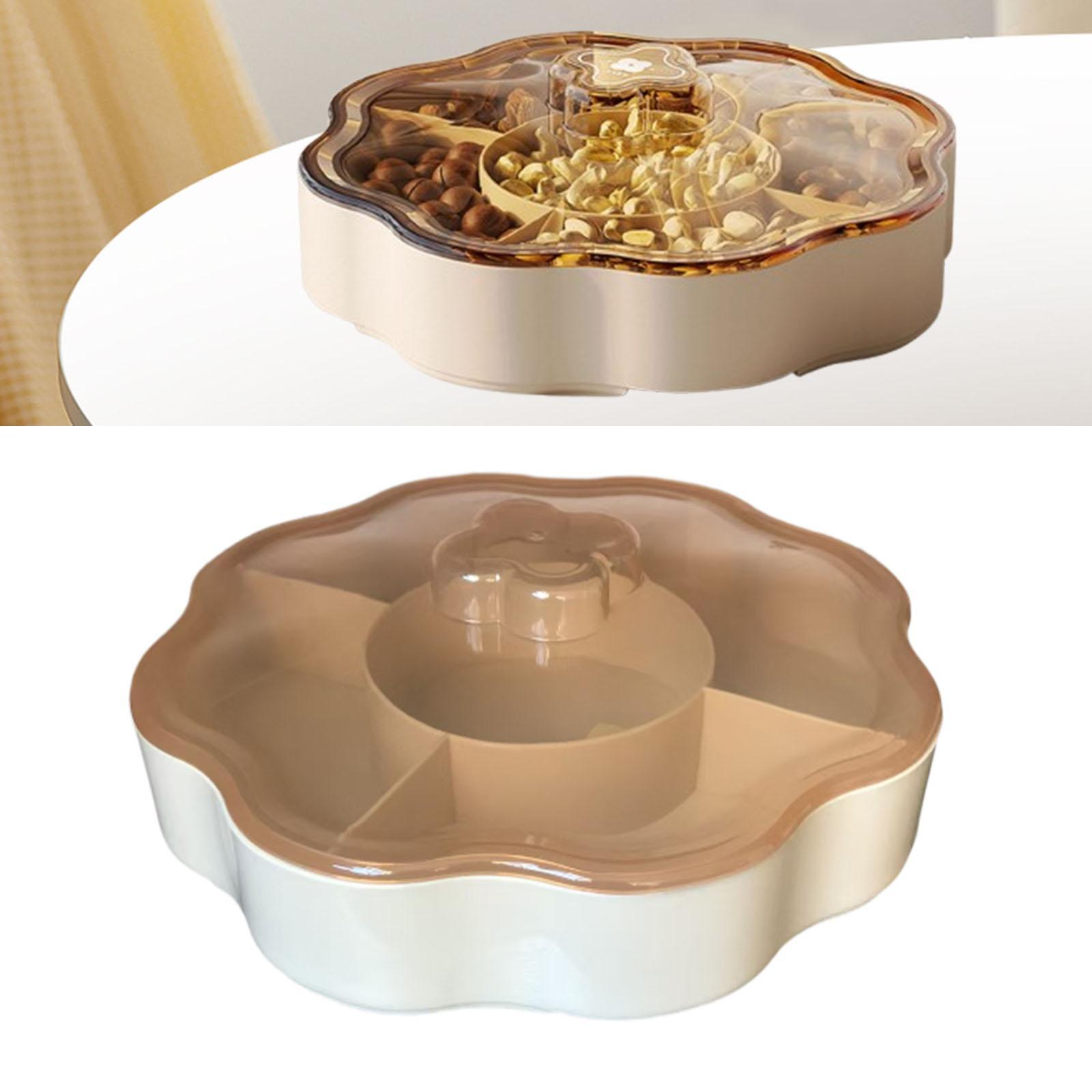 Acituna Chia Khay phục vụ Với Nắp khay đựng đồ ăn nhẹ Ngăn Snackle Container Cho Lễ Hội Mùa Xuân Năm Mới Đảng Kẹo Rau