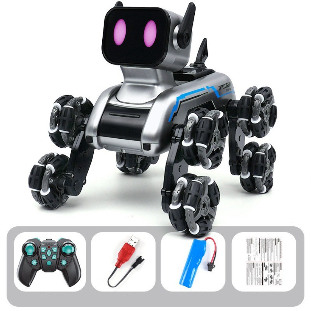 ZAIYE Bạc Robot AI điều khiển từ xa Nhựa Xe tám bánh Robot điều khiển từ xa  Chó Robot Trượt Diễn Viên Quà tặng trẻ em - 3
