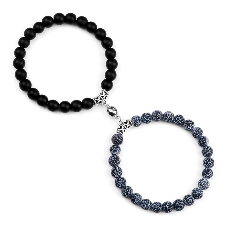Vòng Tay Tình Bạn 2 cái/bộ đá tự nhiên vài nam châm Yoga Vòng đeo tay đính hạt & Bangles cho những n