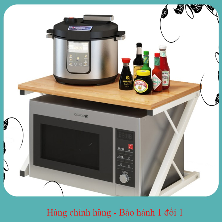 Kệ lò vi sóng - Kệ lò vi sóng chữ Z mặt gỗ MDF - Kệ lò nướng xịn đẹp RE0564