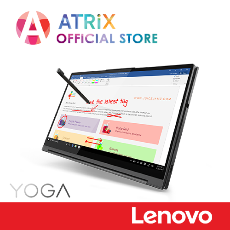 Lenovo YOGA C740-14IML(81TC006LSB)|14 FHD 300nites | i7-10510U | 16GB DDR4 | 1TB PCIE SSD | 2Yr OnSite+1st year ADP | Ready Stock Ship Today
