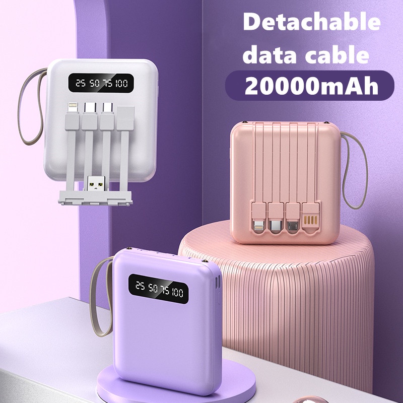 Sạc dự phòng ym493s 20000mah 3 đầu ra với dây cáp type-c thích hợp cho ip
