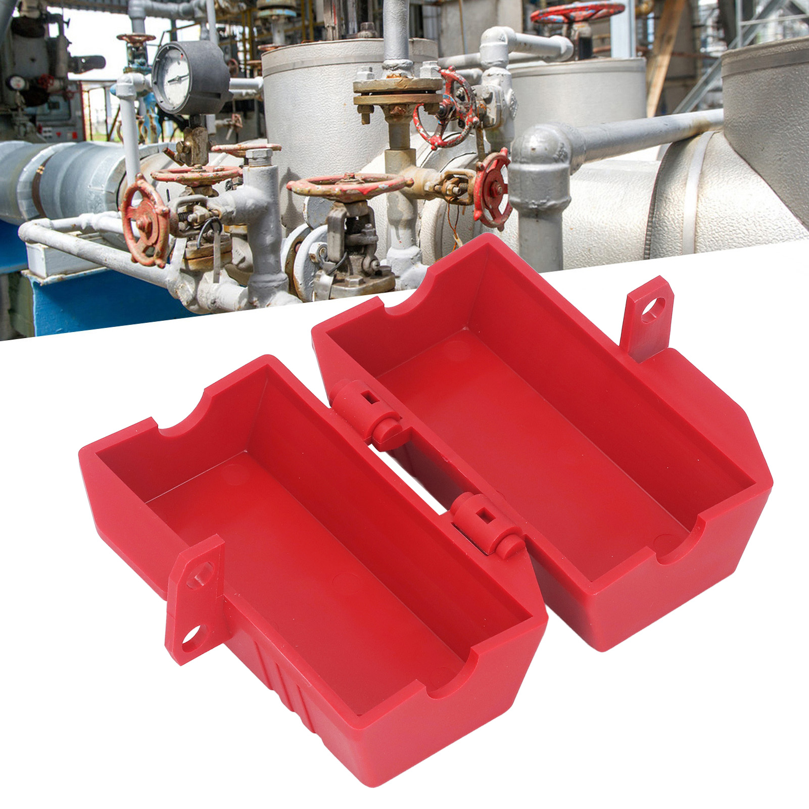 Thiết bị khóa phích cắm điện Chất liệu PP Hộp khóa dây nguồn cho dây nịt đường kính 18mm 2 56x2 56x4 65in màu đỏ cho sản xuất ô tô