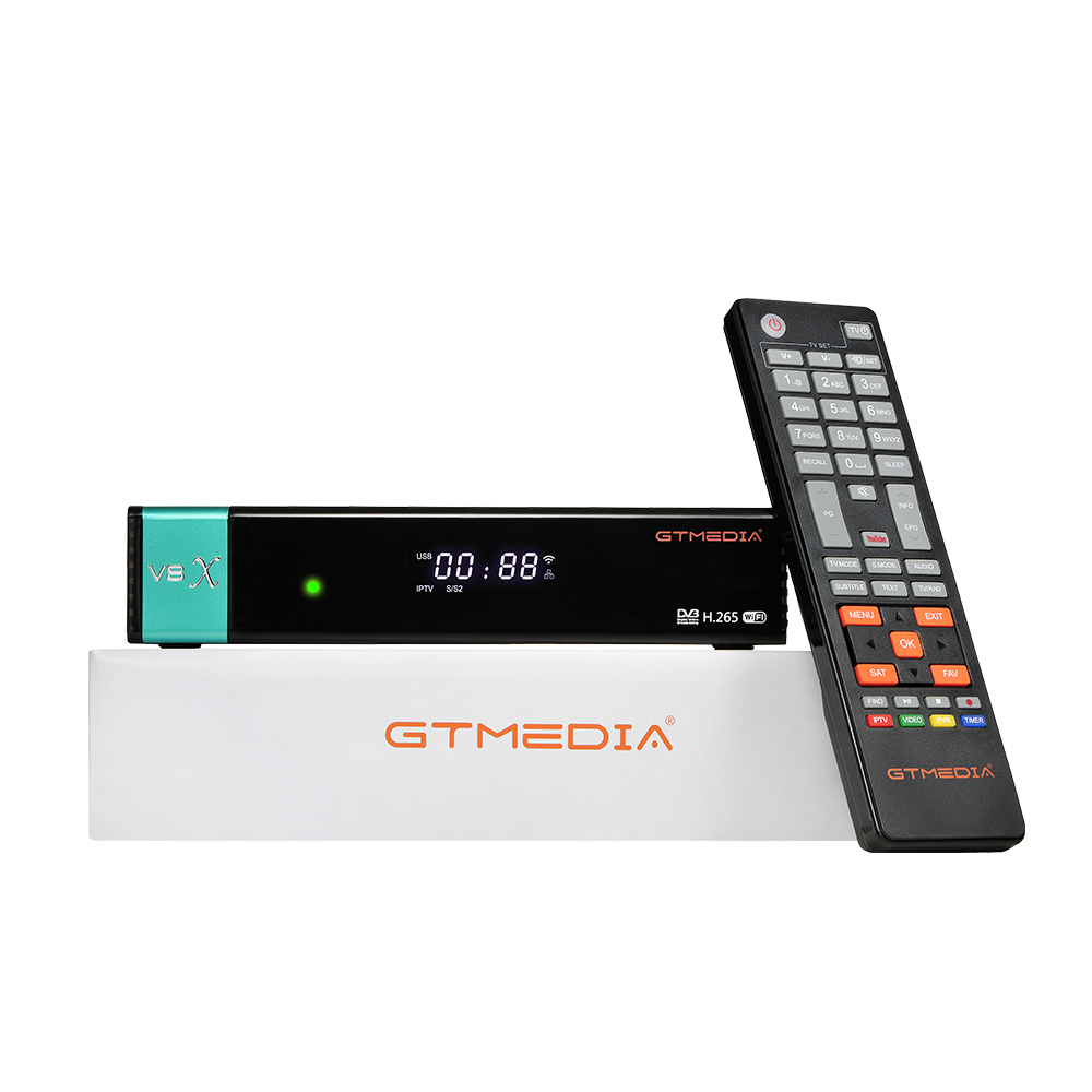 Digital Salite Receiver V8X H265 DVB-S2/S2X Built-in 2.4G WIFI GTmedia Decoder