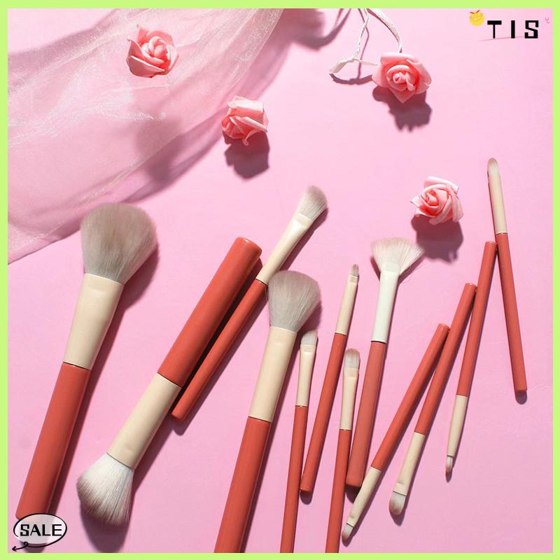 Follow Get New【TIS】 Bộ 5 7 10 12 Cây Cọ Trang Điểm gồm Cọ Phấn Nền, Má Hồng, Phấn Mắt và Phấn Tạo Khối, Bộ Cọ Trang Điểm Chuyên Dụng - 4