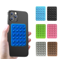 Suction Cup Phone Holder Silicone Cup Mat Back Sticker Adhesive Mount Smartphone Wall Stand for Glass Ceramic Tiles Smooth Walls Hands-Free Mobile Accessory Holder for Selfies and Videos