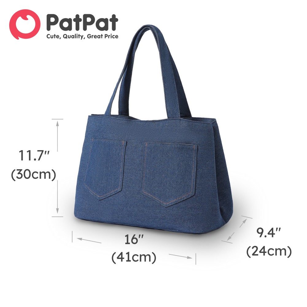 PatPat Multi-functional diaper tote bag - with built-in insulated compartment and waterproof pocket, and easy to adapt to various occasions. ราคา 915 บาท*ส่งฟรี
