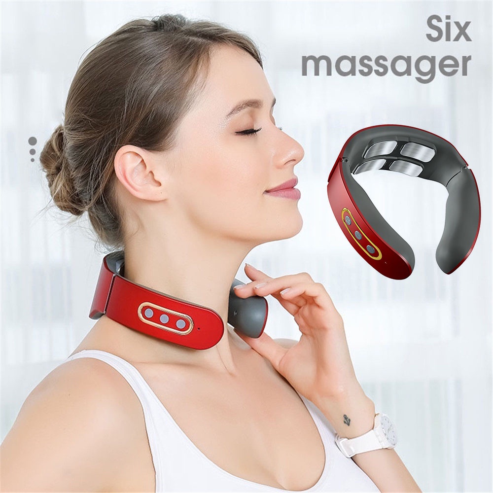 Máy massage vai cổ vai gáy cao cấp có chế độ sưởi hồng ngoại - 4 đầu tiếp xúc, máy massage đốt sống cổ, massage cổ