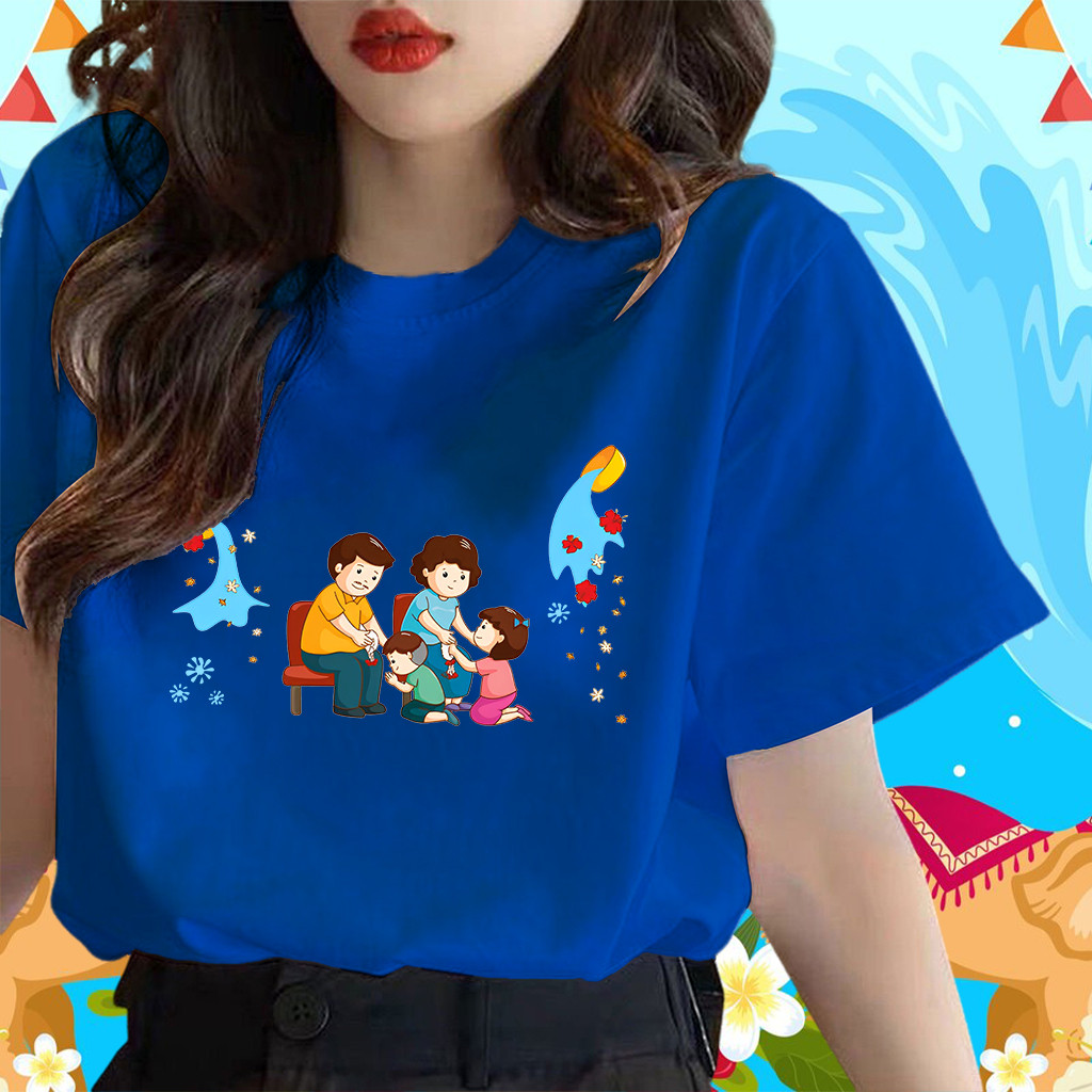 ใหม่ (พร้อมส่ง)เสื้อสงกรานต์ ผ้าCotton 100% ใส่ได้ ทั้ง ชาย ใส่สบาย ไม่หด ไม่ย้ ราคา 129 บาท*ส่งฟรี