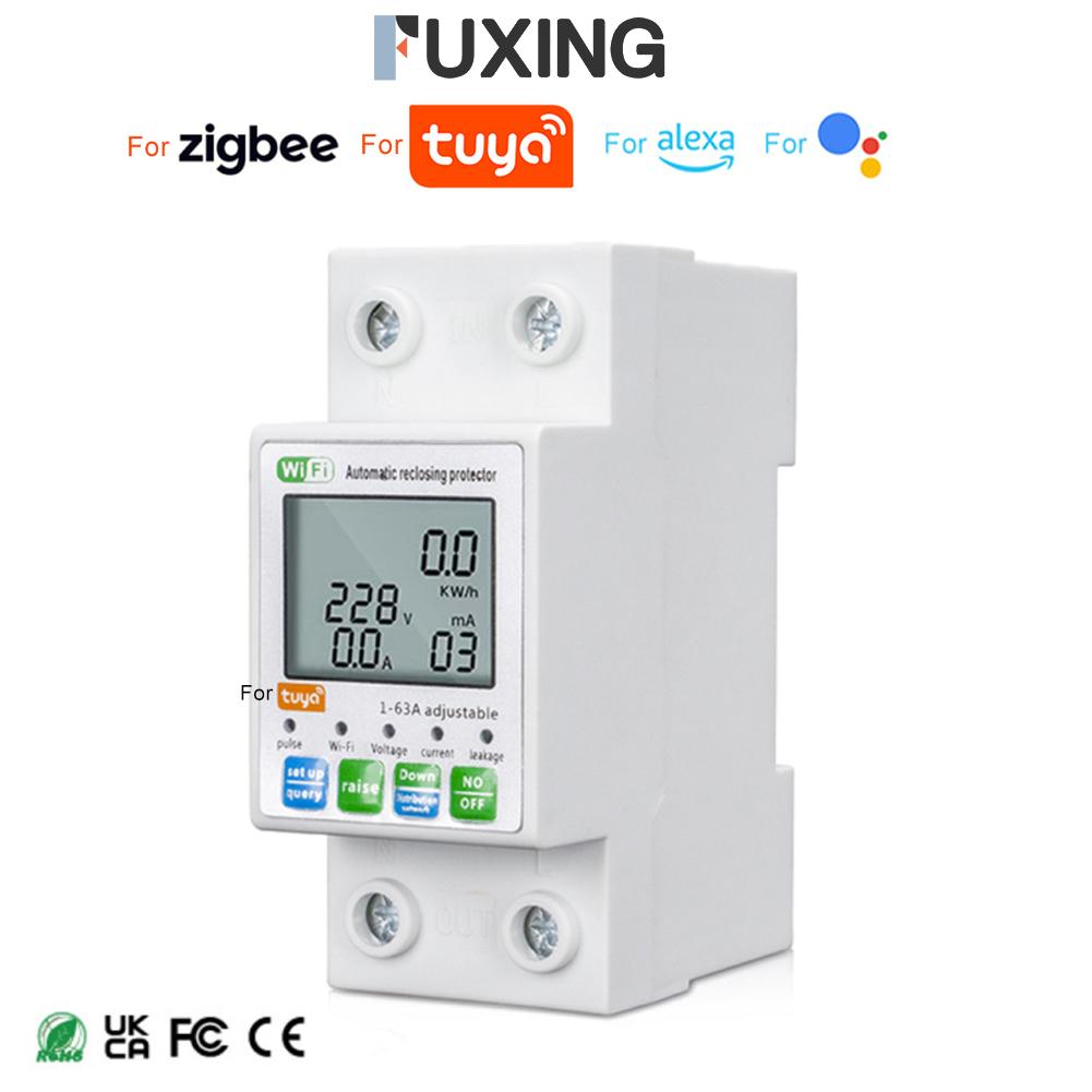 FUXING Digital LCD Display Leakage Protector Smart Current Breaker High Sensitivity ราคา 1,024 บาท*ส่งฟรี