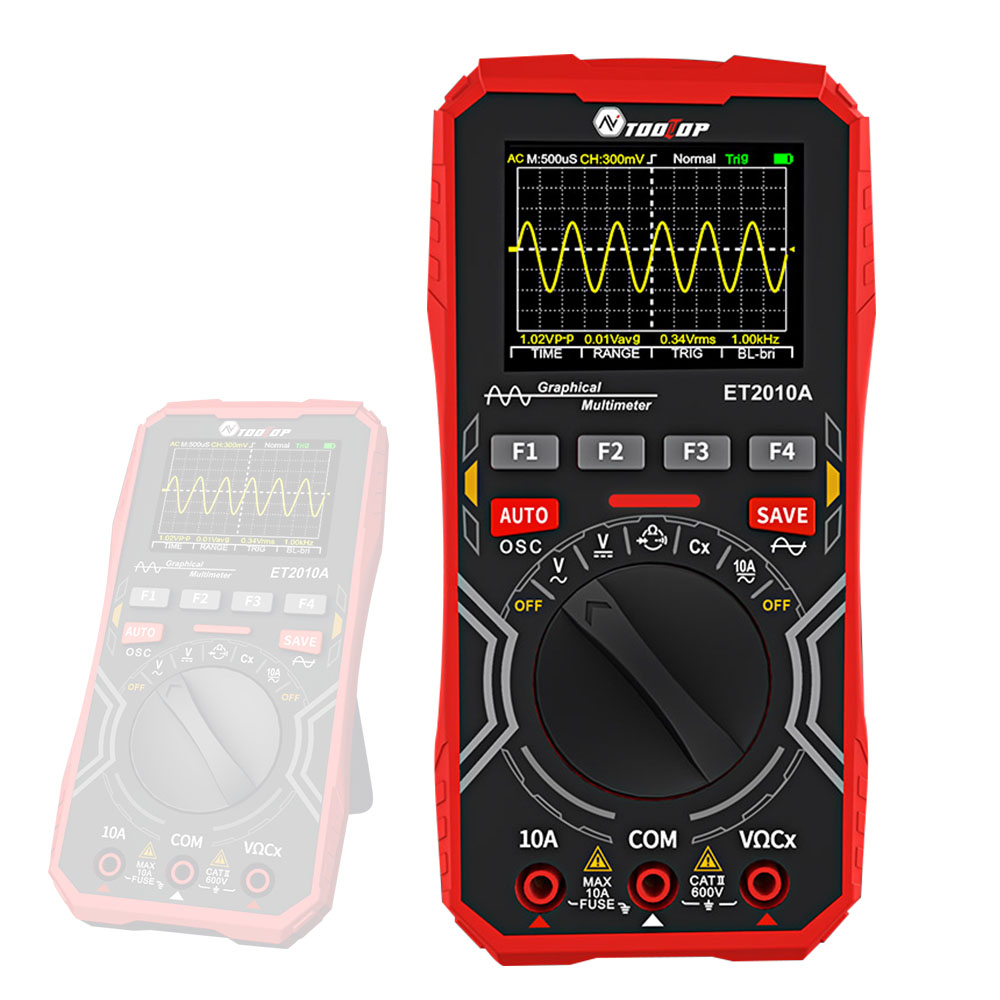 KKmoon 2in1 Oscilloscope Multimeter Digital Display Handheld Oscope Meter 1Mhz Bandwidth 2.5Msps Sampling Rate Data Storage Function for DIY and Electronic Test