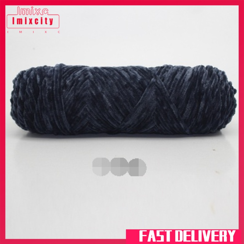 Imixcity❤️ Andmade sợi đan tự làm len sợi đan móc 100g đan gấu dệt kim Dép Nhung vàng sợi bông