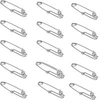 MINIFELE 6256 15PCS Stainless Steel Tuna Clips Easy On/Off 3 Sizes Longline Branch Hangers Durable Longline Snap Clips Longline Fishing